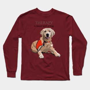 Therapy Dog Red Long Sleeve T-Shirt